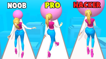 NOOB vs PRO vs HACKER in Gum Run 3D