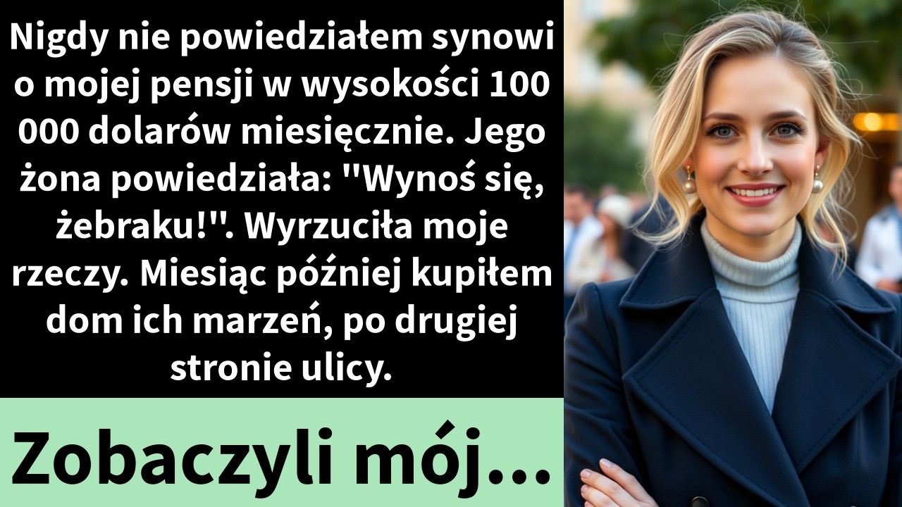 „Wynoś się, żebraku” – synowa rzuciła moją starą walizkę na mokrą trawę i zatrzasnęła drzwi. Stałam przed domem, który pomogłam zbudować, a mój syn, któremu oddałam wszystko, wręczył mi...