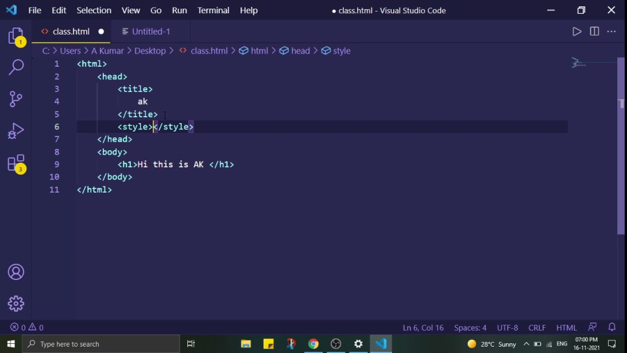 how to add CSS in HTML - YouTube