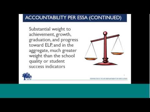 CSDE Superintendents' ESSA Webinar #2: Accountability, Assessment, and Data Collection and Reporting