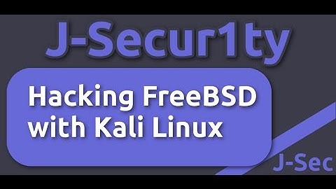 Pentesting FreeBSD with Kali Linux