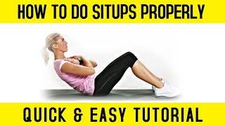 HOW TO DO SIT UPS PROPERLY | AB EXERCISE TUTORIAL