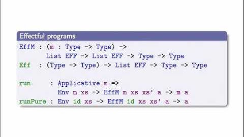Edwin Brady - Dependently Typed Functional Programming with Idris: Effect management [3/4] (2013)
