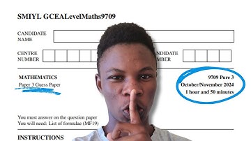 Pure 3 Guess Paper: Oct/Nov 2024 (+ My Predictions) | CIE A Level Maths 9709