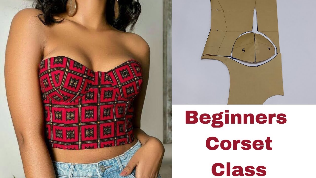Easiest way to Draft a Corset with bra cup