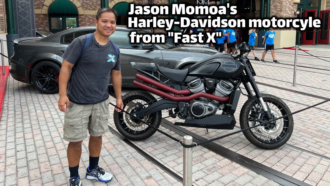 Jason Momoa's HarleyDavidson motorcycle from "Fast X" at Universal