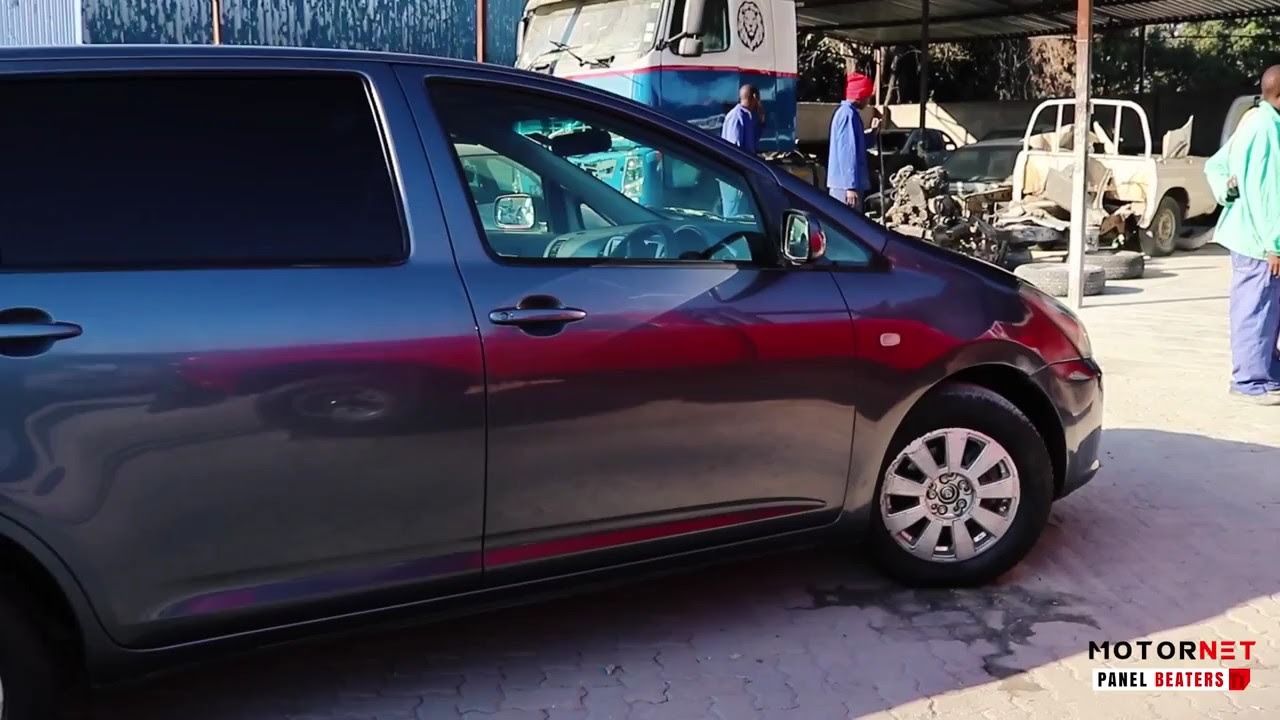 Panel beating and spray painting Toyota Wish in Harare YouTube