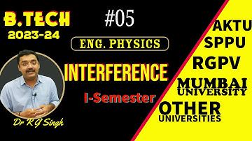 Interference of light waves Lecture 04 B.Tech Engineering Physics 2024 #rgpv #aktu #sppu #rgsclasses