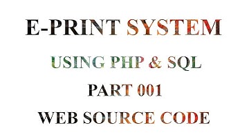 Online E-Print System Using PHP  & SQL | Bootstrap & Jquery in Urdu Part 001