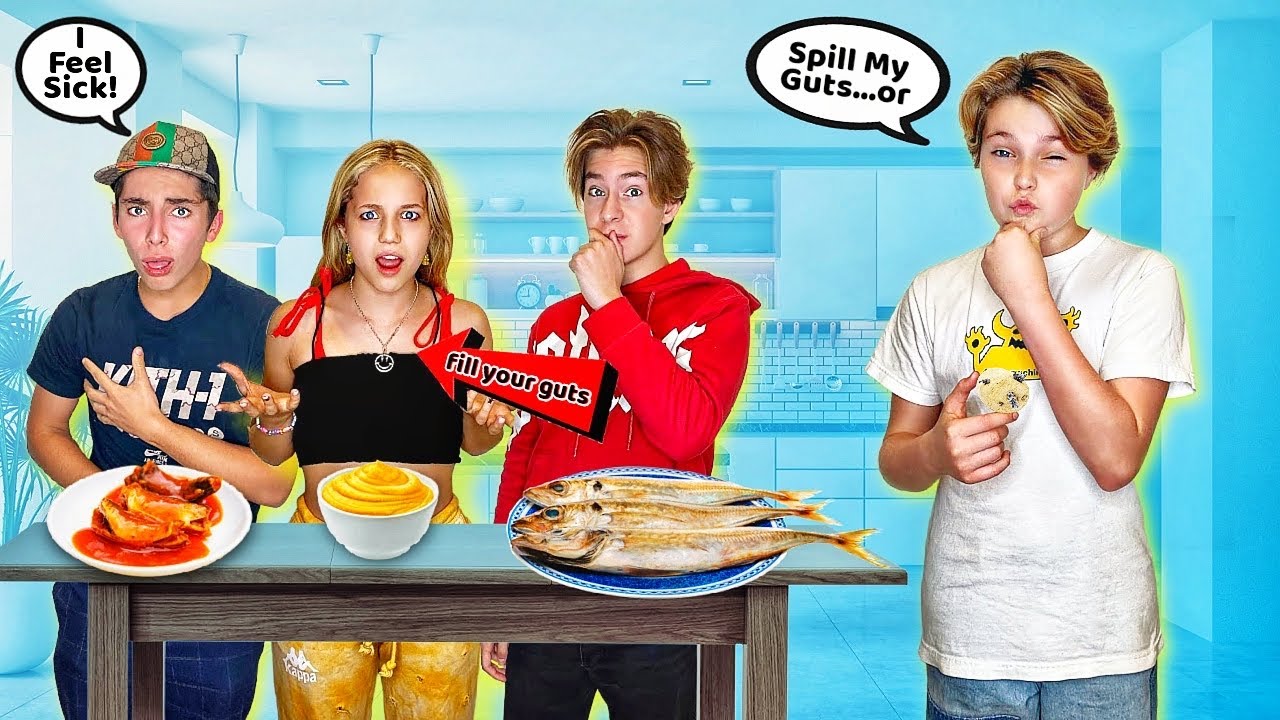 Spill Your Guts or Fill Your Guts CHALLENGE w/ Friends **TEA REVEALED**😜 🍵 | Hayden Haas