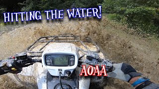 Full send into the water holes! - Can Am Renegade 1000 xxc - Honda Foreman 500 - AOAA