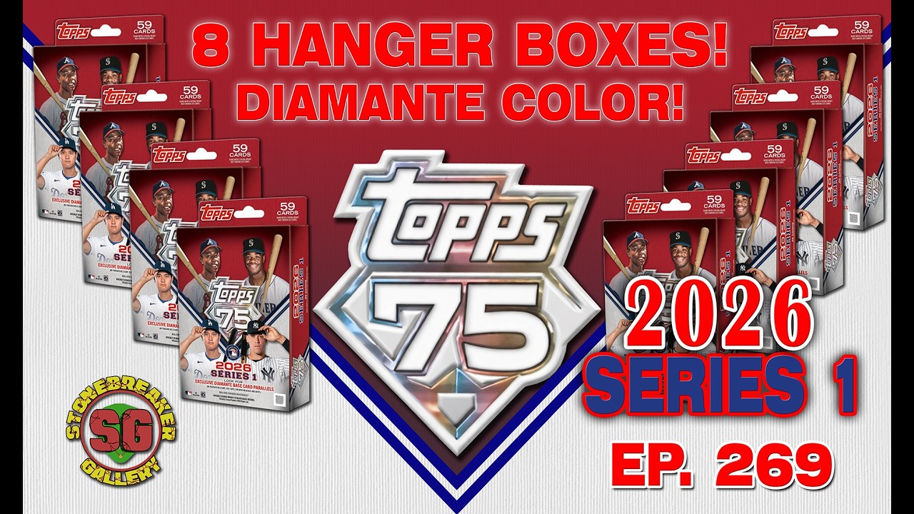 2026 Topps Series 1 (8) Hanger Boxes: First Look at the new Diamantes!!