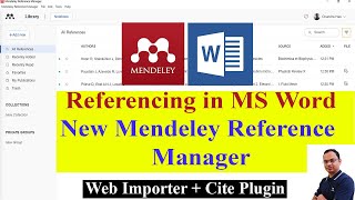 Referencing in Microsoft (MS) Word with New Mendeley Reference Manager screenshot 1