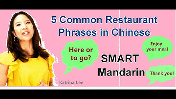 5 common Restaurant Chinese Phrases