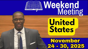 JW Meeting for this Weekend November 24-30 2025