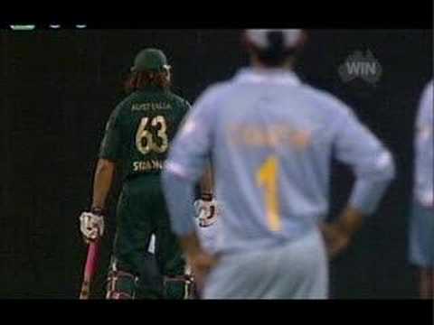 Cricket streaker gets leveled by Andrew Symonds