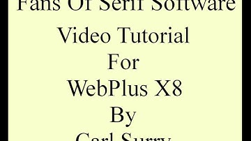 WebPlus Basic Website setup part 2