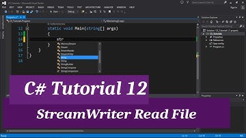 C# Intermediate I Tutorial 12 - StreamReader Read File