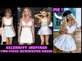 DIY | We Made a Two-piece NEWSPAPER Dress!! | Celebrity Inspired