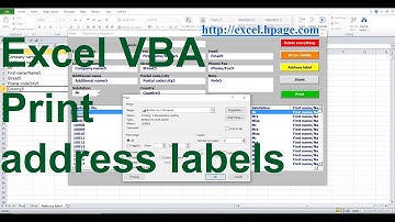 Print address labels in Excel VBA