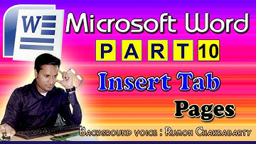 Microsoft Word Tutorial In Bangla | Part 10 | Insert Tab | Pages