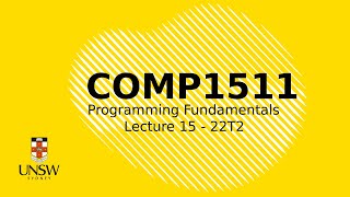 COMP1511 Week 9 Lecture 1 | Another Language