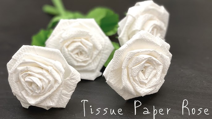 How To Make Beautiful White Paper Roses, How To Make Paper Flowers