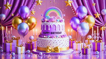 Ultrarealistische 3D Happy Birthday-taart | Luxe verjaardagsanimatie 🎂💛