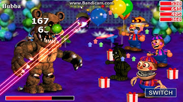 FNaF World Equipo Balloon Boy vs Bubba