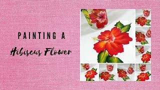 PAINTING A HIBISCUS FLOWER | Easy Flowers to Paint | Tutorial | Aressa1 | 2020