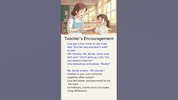 Teacher’s Encouragement #englishforbeginners #beginnerenglishstory #simpleenglish #shortvideo