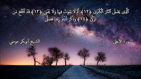 سورة الاعلى بصوت الشيخ أبوبكر مومني حفظه الله 2017