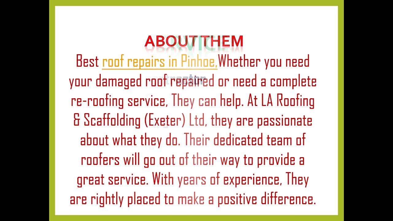 Best roof repairs in Pinhoe