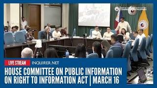 LIVE: House Committee on public information on Right to Information Act | March 16