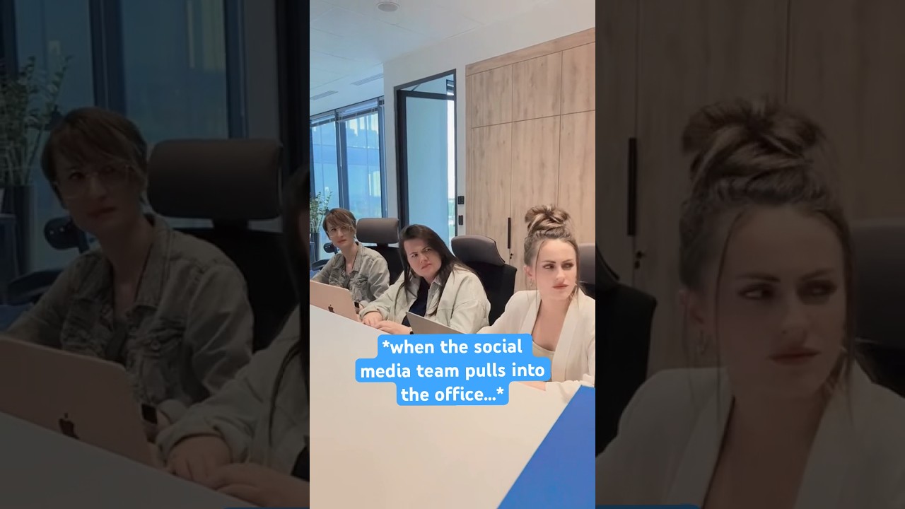 When the social media team pulls into the office… 