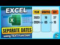 How to Separate Dates in Excel | TEXT Function Tutorial #exceltips #textfunction #foryoupage #howto