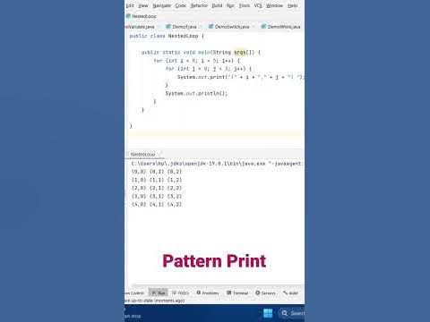 Pattern Print # java #skills #learning #loop - YouTube