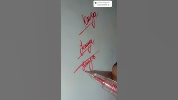 Sign of the name KAVYA💗 is done 👍✅#shortsvideo #easysignature #art #creativesignature #calligraphy