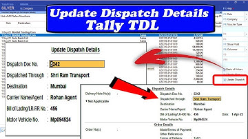 Update Dispatch Details After Invoicing in Tally Prime ! Tally Addon ! Self Learning Channel
