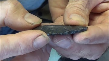 making an arrowhead from a flake