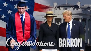 Melania and Donald Trump Happy at Barron's Graduation