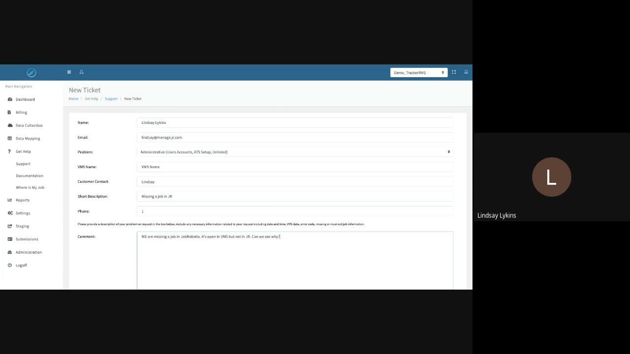 Submitting a Support Ticket