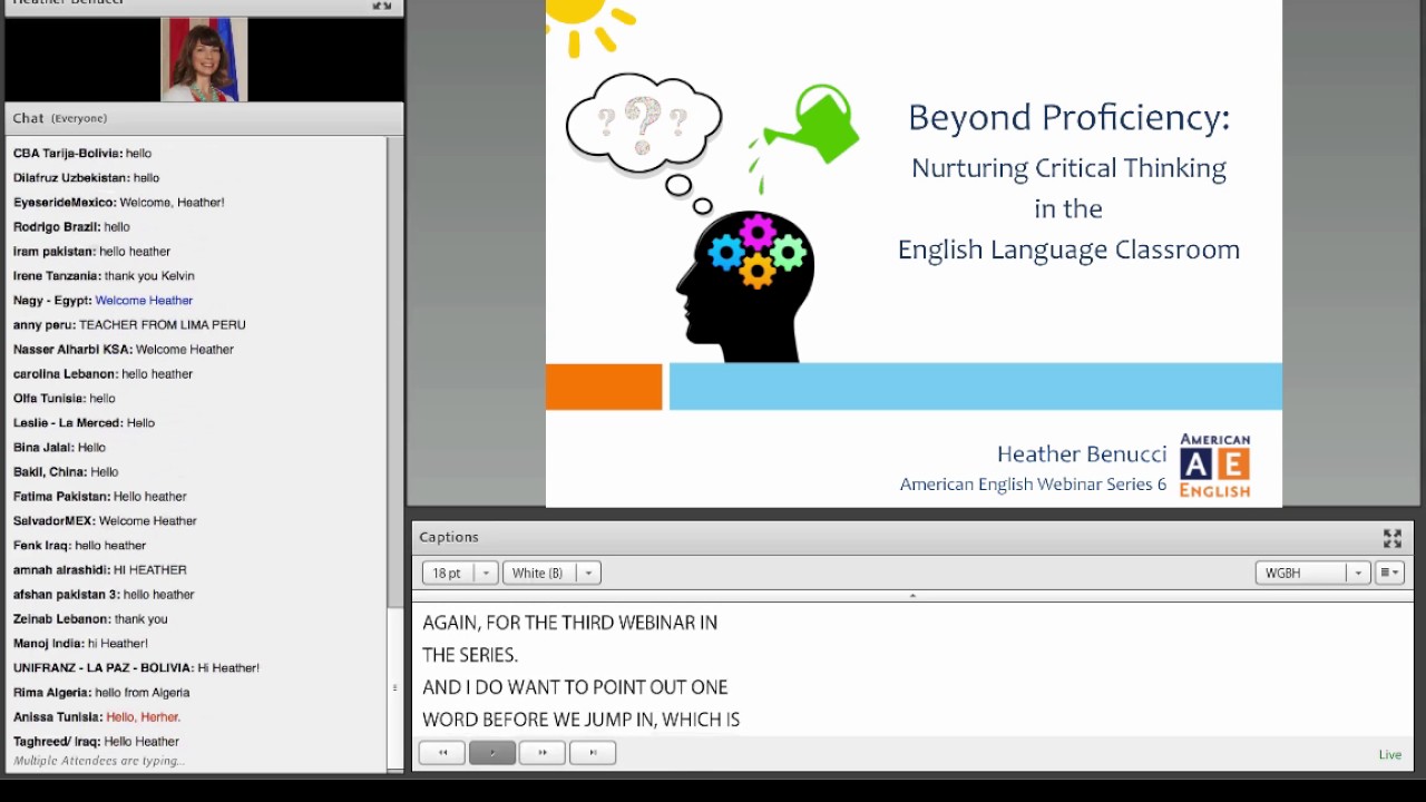 AE Webinar 6.3 - Beyond Proficiency: Nurturing Critical Thinking Skills ...