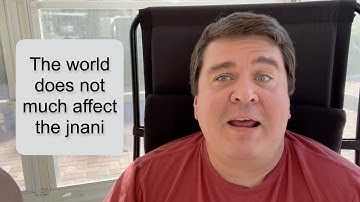The world does not much affect the jnani || Nonduality and Enlightenment Simplified