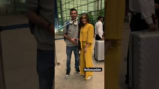 Yuzi Chahal And Dhanashree Verma Spotted At Airport Today