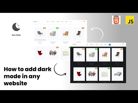 How to add dark mode in website | Html | JavaScript | Dark mode | CSS | Website | Toggle Button