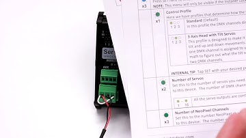 ServoDMX - Setup Menu