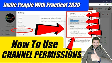 Channel Permission in YouTube Studio | How to use Channel Permissions | Channel Permissions Explain