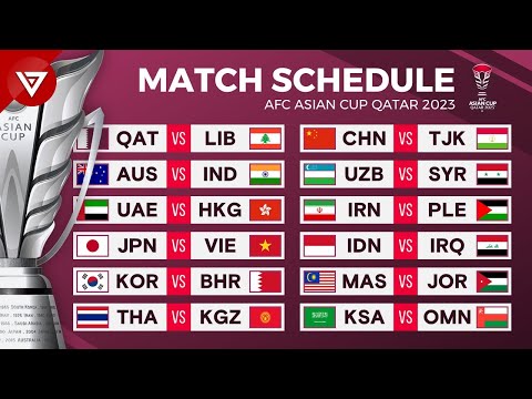 Jadwal Pertandingan Penyisihan Grup Piala Asia AFC Qatar 2023
