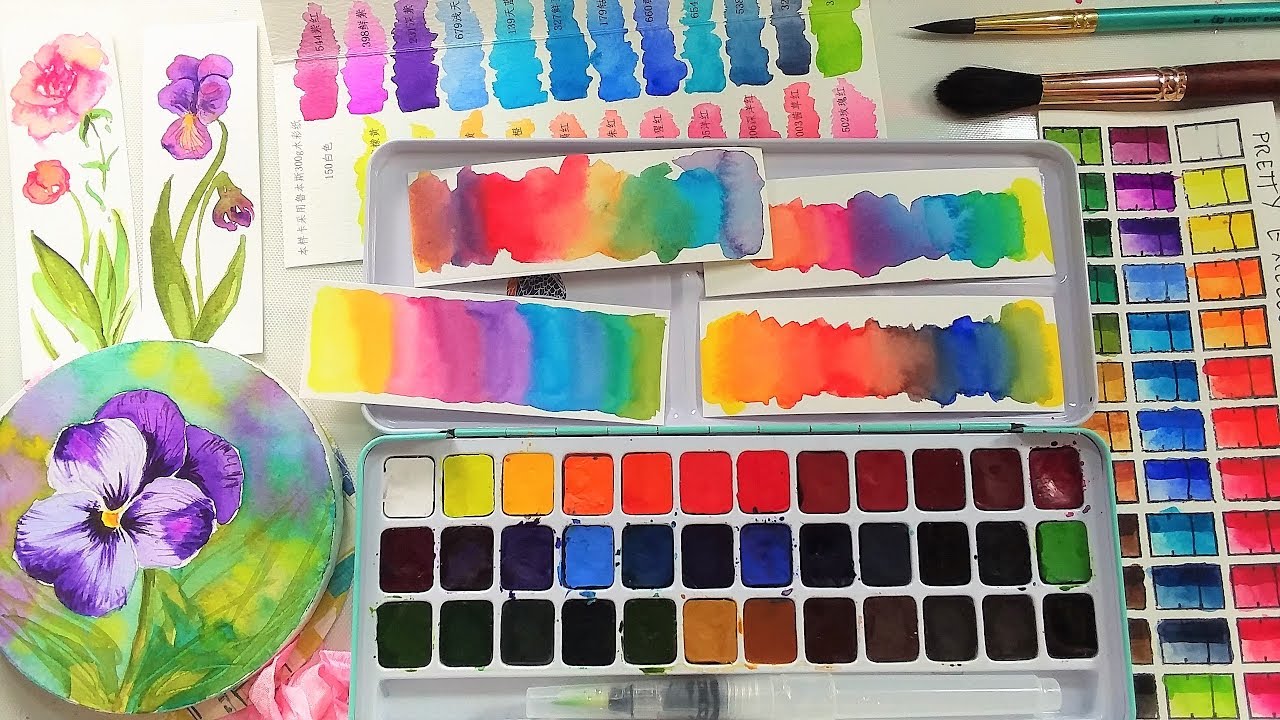 Wow! Cheap Paint?!? Pretty Excellent Watercolor Set Of 36 Review - Youtube